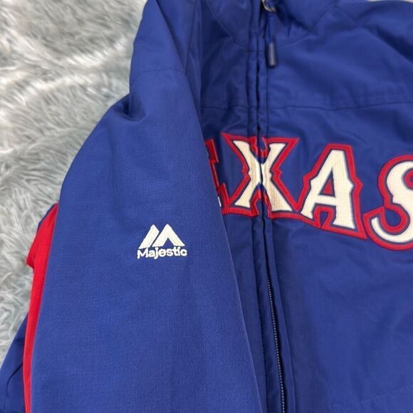 Texas Rangers MLB Jacket Women’s SZ S Authentic Majestic Full Zip Therma Base Bl - Picture 4 of 11